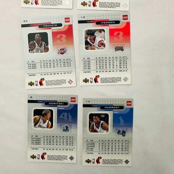 Vintage 2002 Lego Sports Upper Deck Bundle of 9 Basketball Cards - Picture 10 of 12